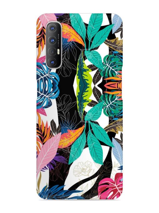 Floral Pattern Bright Snap Case for Oppo Reno 3 Pro Zapvi