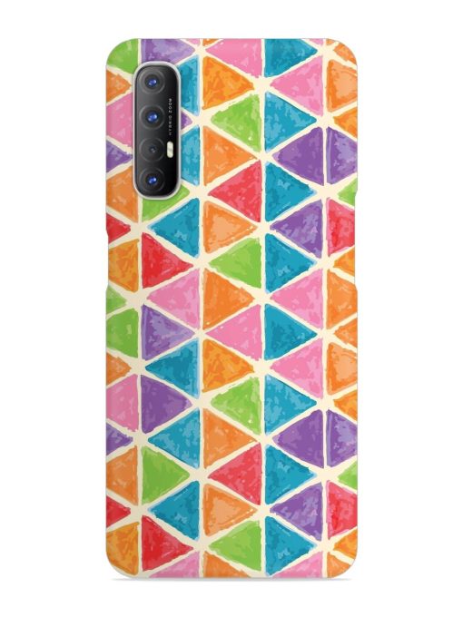 Seamless Colorful Isometric Snap Case for Oppo Reno 3 Pro Zapvi