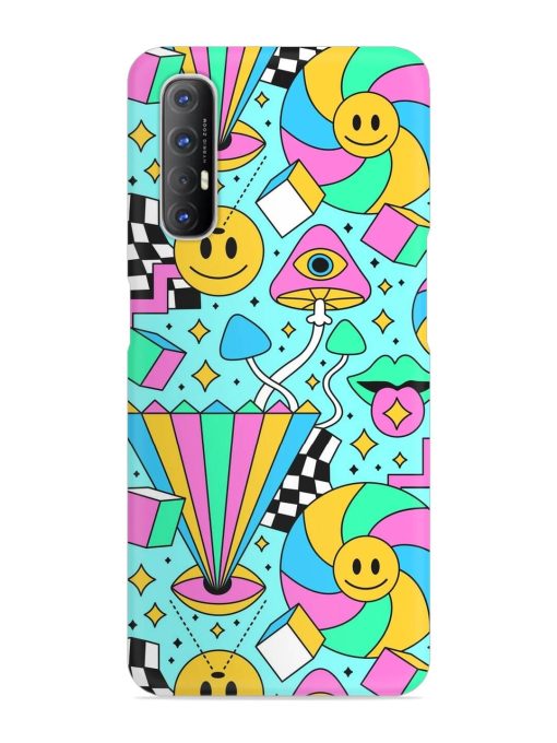 Trippy Rainbow 60S Snap Case for Oppo Reno 3 Pro Zapvi