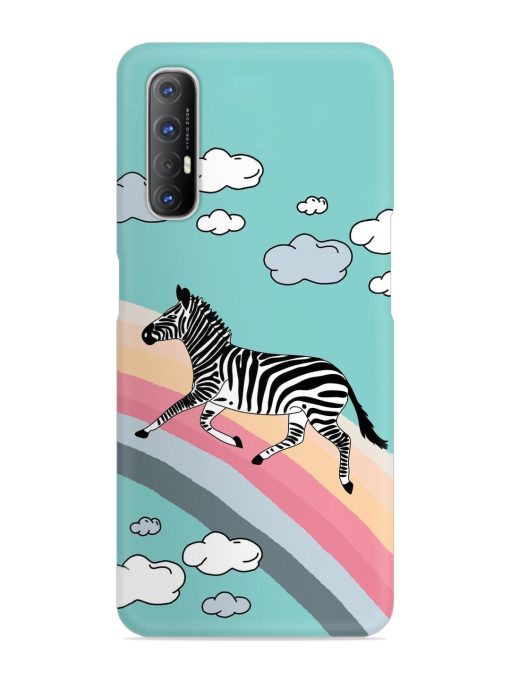 Running Zebra Snap Case for Oppo Reno 3 Pro Zapvi