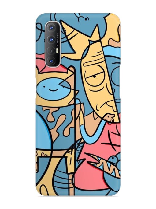 Silly Face Doodle Snap Case for Oppo Reno 3 Pro