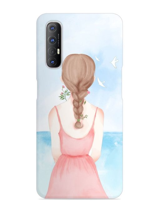 Watercolor Girl Vector Snap Case for Oppo Reno 3 Pro