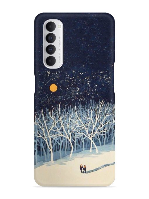 Full Moon Snowshoe Tour Snap Case for Oppo Reno 4 Pro Zapvi