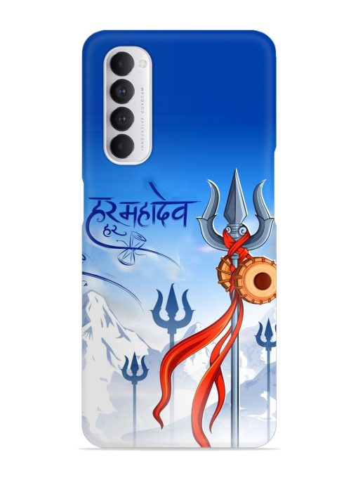 Har Har Mahadev Trishul Snap Case for Oppo Reno 4 Pro Zapvi