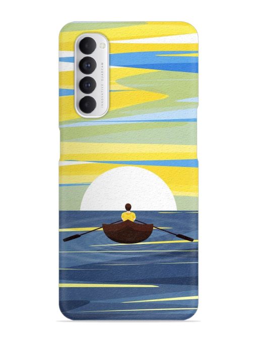 Rowing Person Ferry Paddle Snap Case for Oppo Reno 4 Pro Zapvi