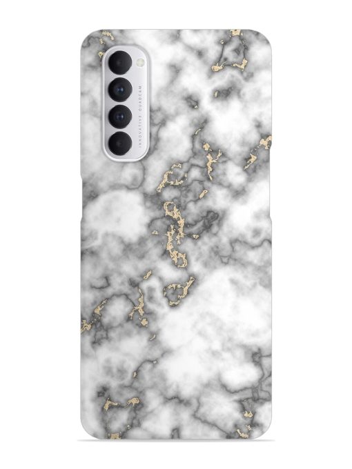 Gray And Gold Marble Snap Case for Oppo Reno 4 Pro Zapvi