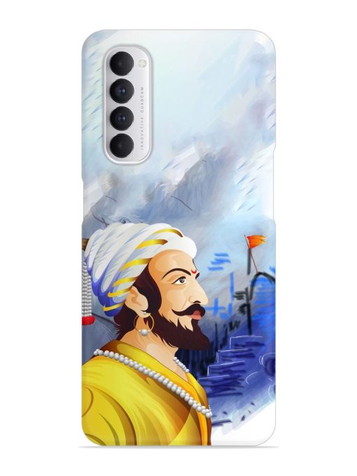 Shivaji Maharaj Color Paint Art Snap Case for Oppo Reno 4 Pro Zapvi