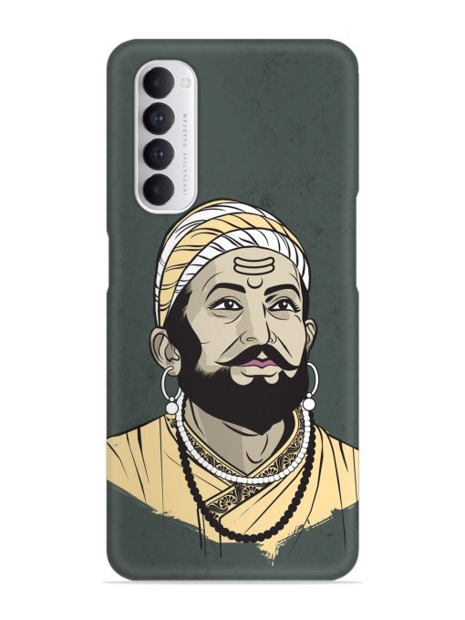 Shivaji Maharaj Vector Art Snap Case for Oppo Reno 4 Pro