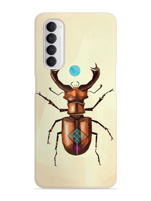 Stag Beetle Vector Snap Case for Oppo Reno 4 Pro Zapvi