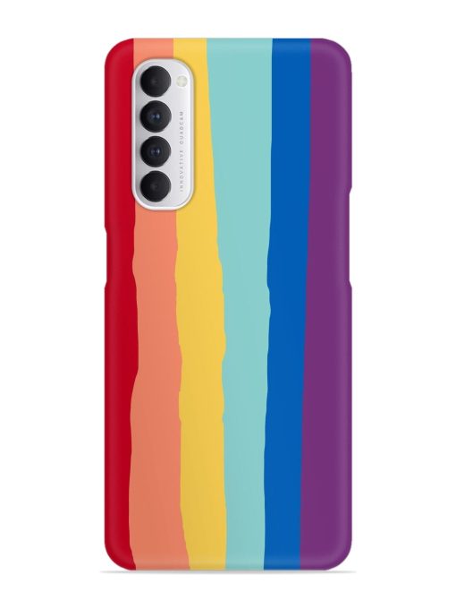 Rainbow Genuine Liquid Snap Case for Oppo Reno 4 Pro Zapvi