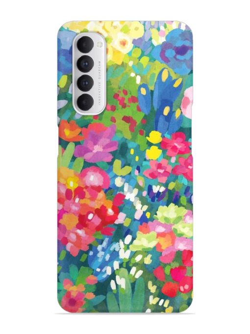 Watercolor Flower Art Snap Case for Oppo Reno 4 Pro