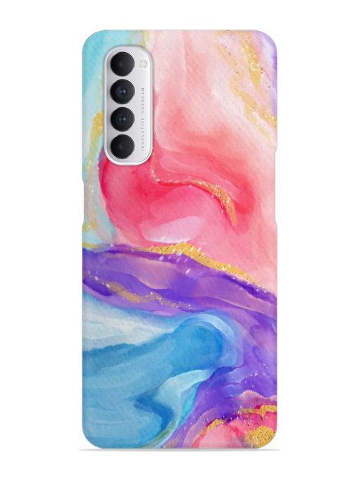 Watercolor Gradient Snap Case for Oppo Reno 4 Pro Zapvi