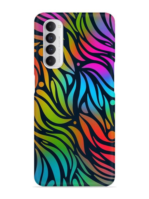 Abstract Leaf Design Snap Case for Oppo Reno 4 Pro Zapvi