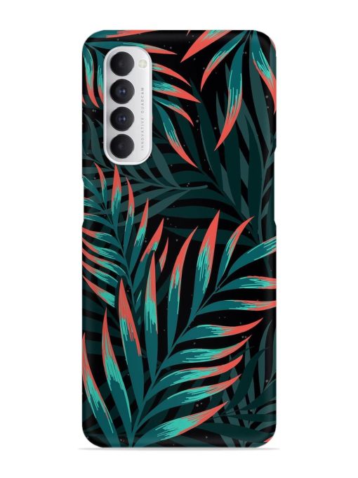 Green Leaf Art Snap Case for Oppo Reno 4 Pro Zapvi