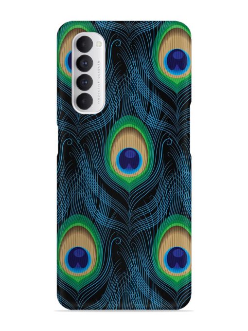 Seamless Pattern Peacock Snap Case for Oppo Reno 4 Pro Zapvi