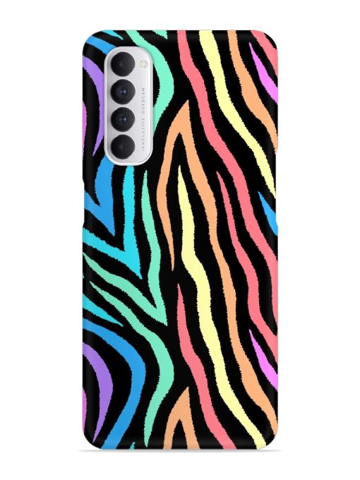 Colorful Abstract Zebra Snap Case for Oppo Reno 4 Pro