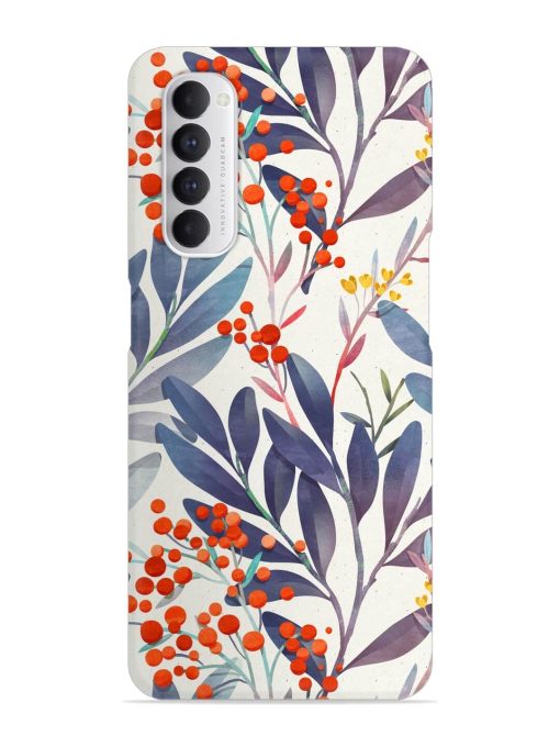 Seamless Floral Pattern Snap Case for Oppo Reno 4 Pro Zapvi