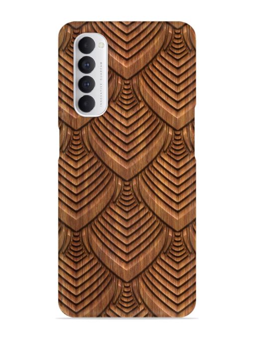 Carved Pattern On Snap Case for Oppo Reno 4 Pro Zapvi