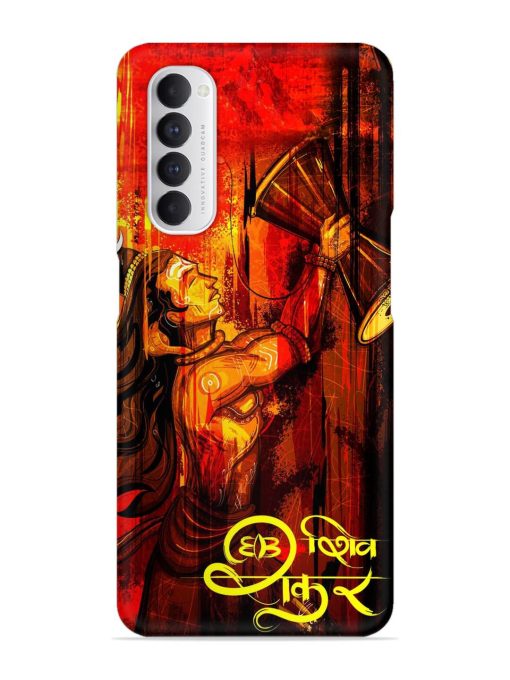 Illustration Lord Shiva Snap Case for Oppo Reno 4 Pro Zapvi