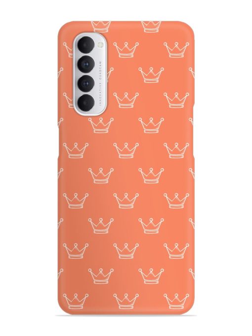 Hand Drawn Crown Snap Case for Oppo Reno 4 Pro Zapvi