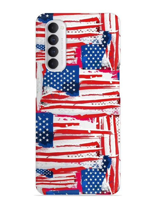 Usa Flag Seamless Snap Case for Oppo Reno 4 Pro Zapvi