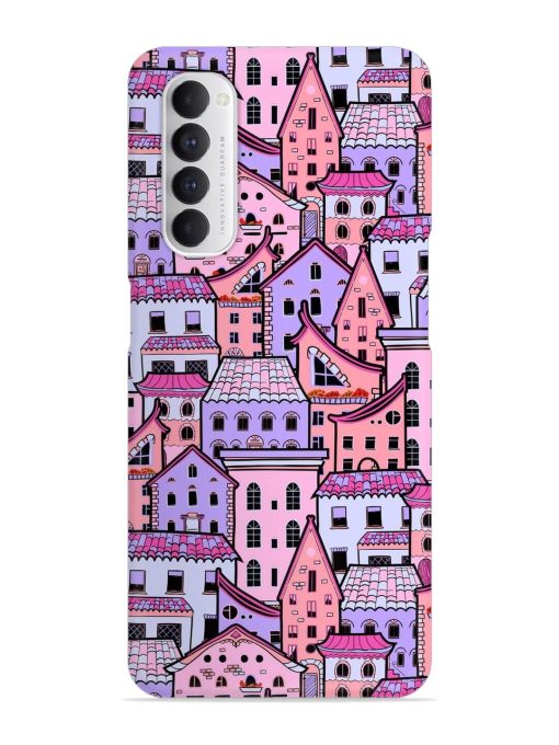 Seamless Pattern Houses Snap Case for Oppo Reno 4 Pro Zapvi