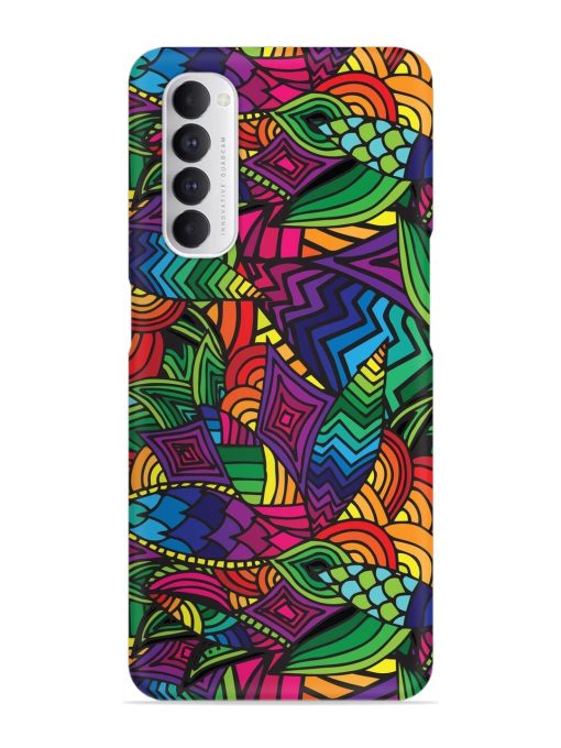 Abstract Multicolor Seamless Snap Case for Oppo Reno 4 Pro Zapvi