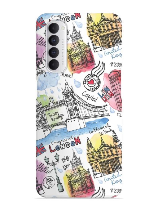 Vector London Landmark Snap Case for Oppo Reno 4 Pro Zapvi