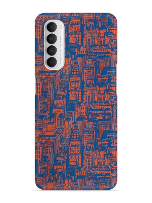 Hand Drawn Seamless Snap Case for Oppo Reno 4 Pro Zapvi