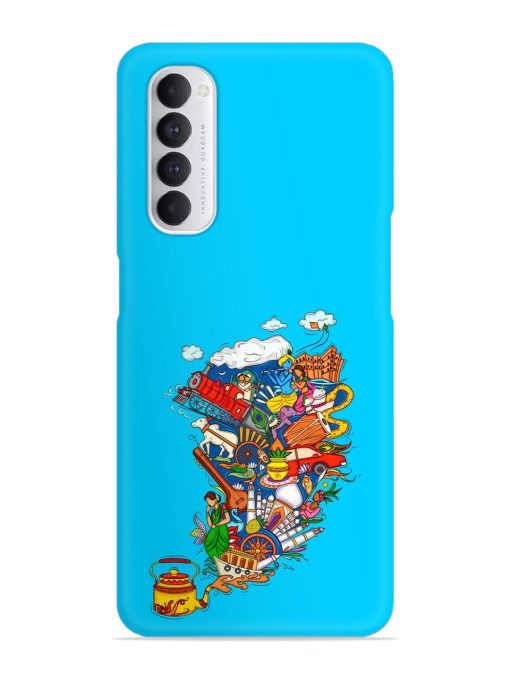 Vector Design Indian Snap Case for Oppo Reno 4 Pro