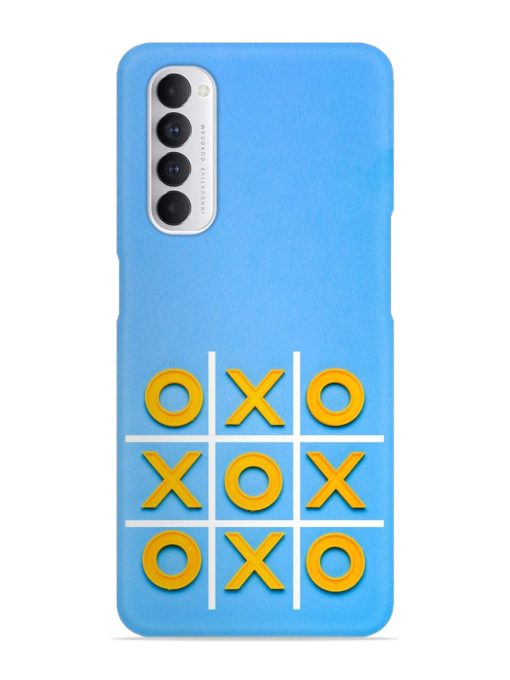 Yellow Plastic Crosses Snap Case for Oppo Reno 4 Pro Zapvi