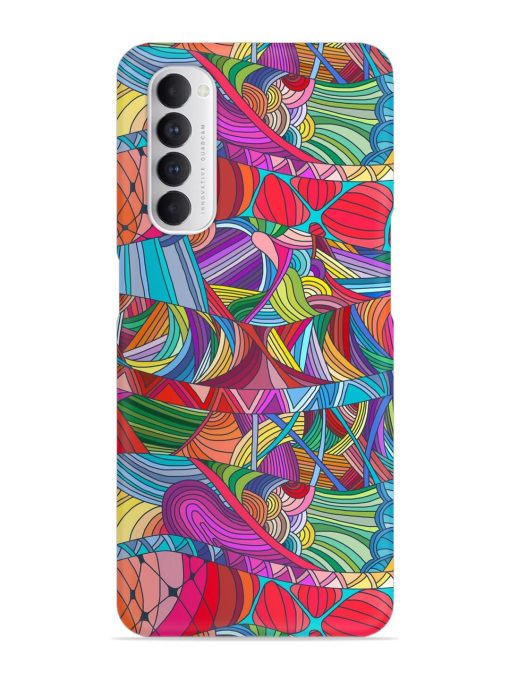 Seamless Patterns Hand Drawn Snap Case for Oppo Reno 4 Pro Zapvi