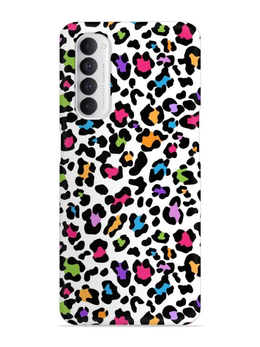 Seamless Leopard Pattern Snap Case for Oppo Reno 4 Pro