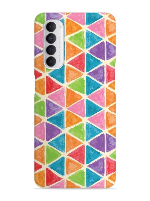 Seamless Colorful Isometric Snap Case for Oppo Reno 4 Pro