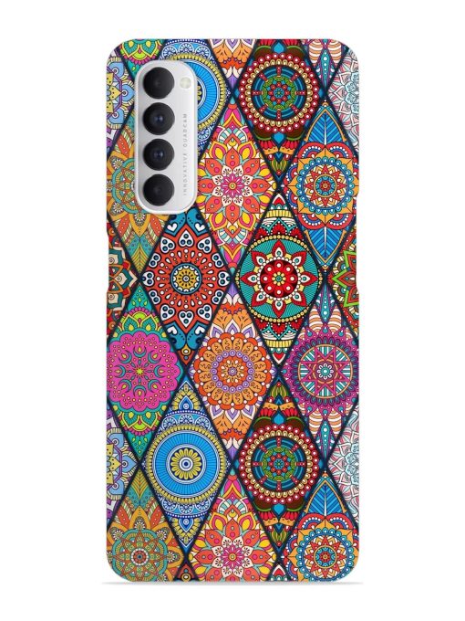 Seamless Tile Pattern Snap Case for Oppo Reno 4 Pro