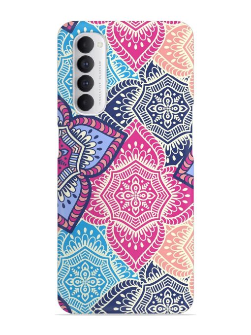 Ethnic Floral Seamless Snap Case for Oppo Reno 4 Pro Zapvi