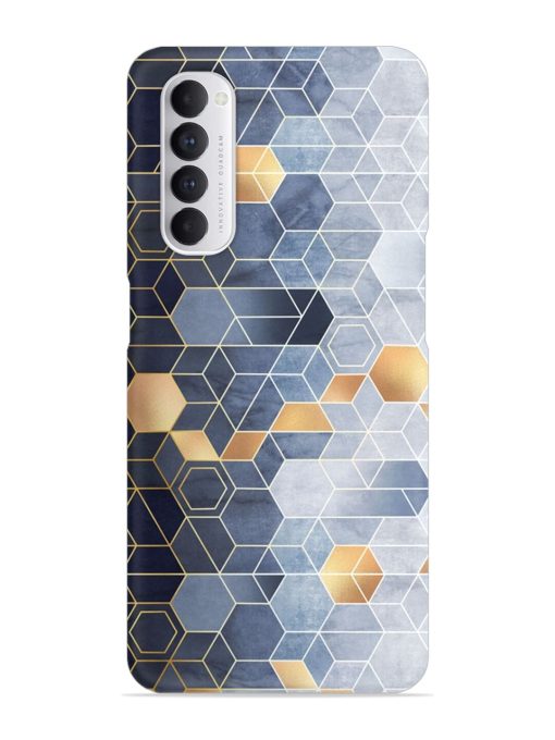 Geometric Abstraction Hexagons Snap Case for Oppo Reno 4 Pro