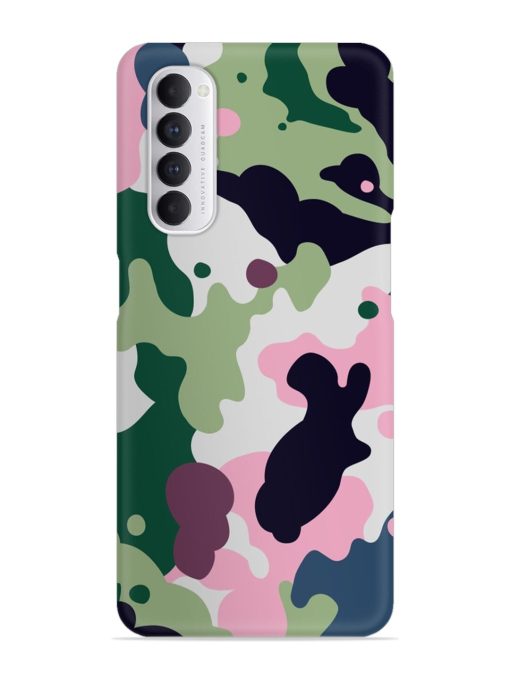 Seamless Funky Camouflage Snap Case for Oppo Reno 4 Pro Zapvi