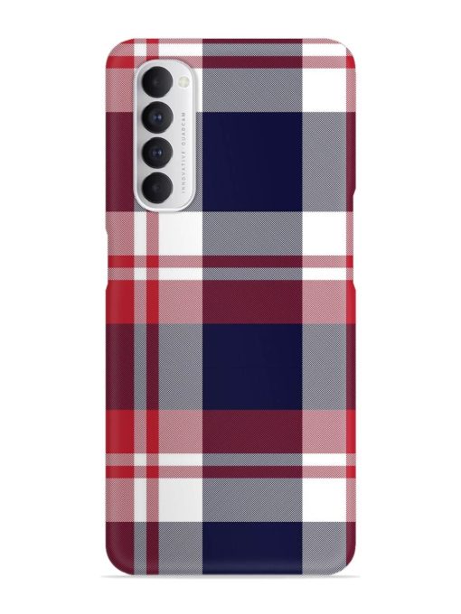 Classic Plaid Tartan Snap Case for Oppo Reno 4 Pro Zapvi