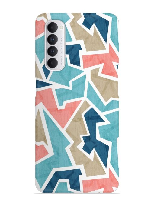 Vintage Geometric Triangle Snap Case for Oppo Reno 4 Pro Zapvi