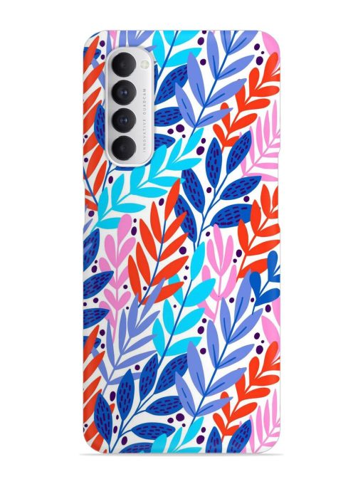 Bright Floral Tropical Snap Case for Oppo Reno 4 Pro Zapvi