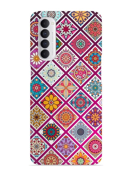 Seamless Tile Pattern Snap Case for Oppo Reno 4 Pro