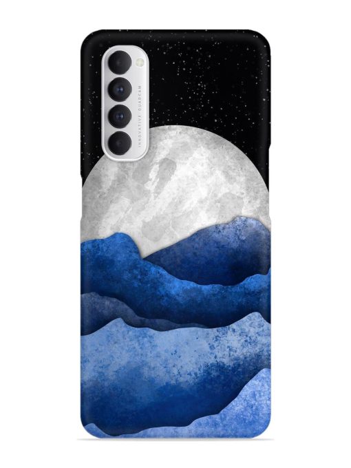 Full Moon Mountain Vector Snap Case for Oppo Reno 4 Pro Zapvi