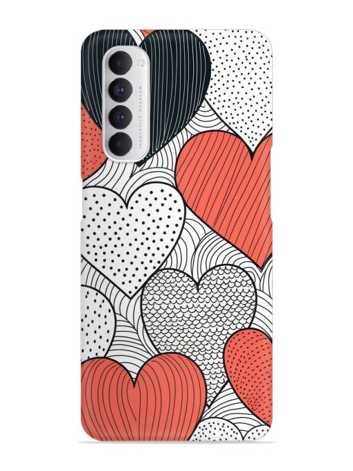 Girly Heart Seamless Snap Case for Oppo Reno 4 Pro Zapvi