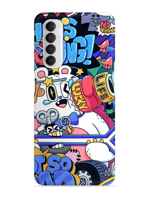 Universal Doodle Snap Case for Oppo Reno 4 Pro Zapvi