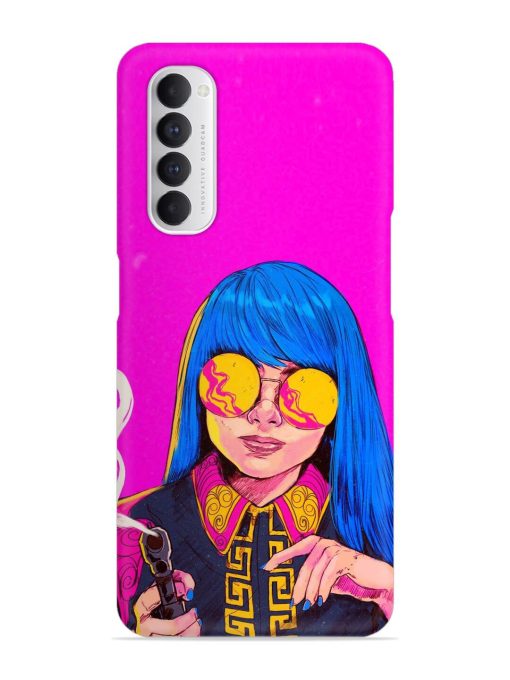 Aesthetic Anime Girl Snap Case for Oppo Reno 4 Pro Zapvi