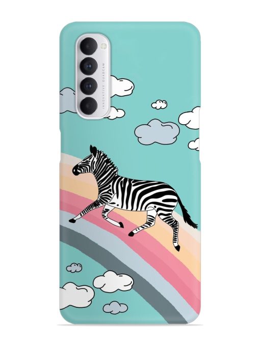 Running Zebra Snap Case for Oppo Reno 4 Pro Zapvi