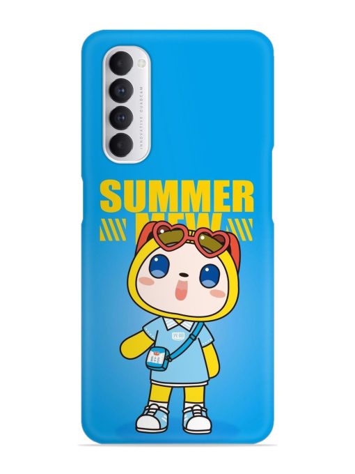 Summer Mew Cartoon Snap Case for Oppo Reno 4 Pro Zapvi