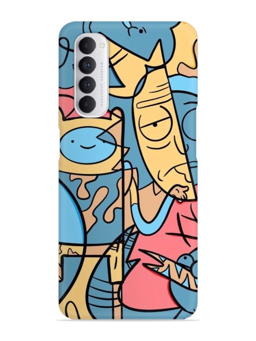 Silly Face Doodle Snap Case for Oppo Reno 4 Pro Zapvi