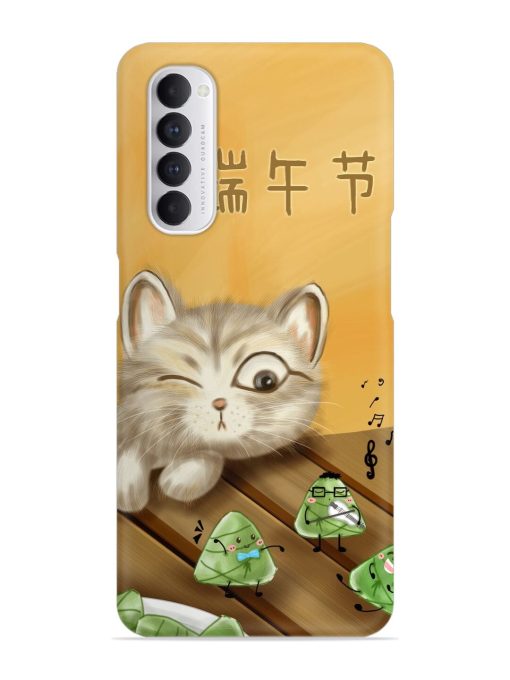 Cat Scorpion Dancing Snap Case for Oppo Reno 4 Pro